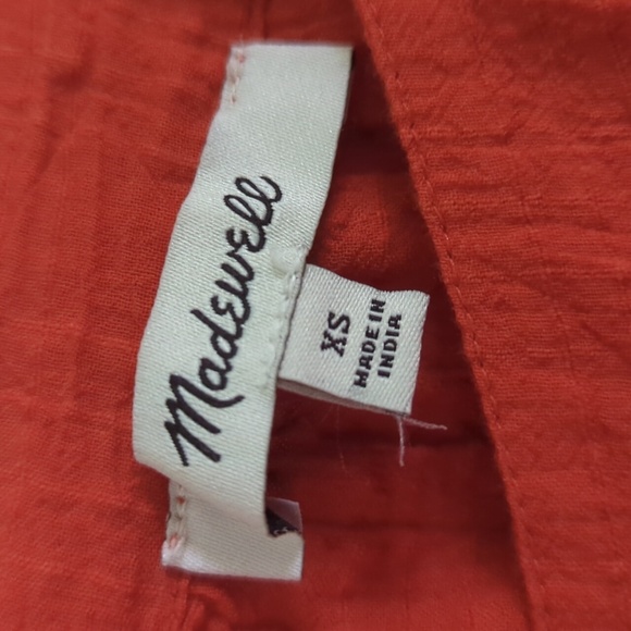 Madewell XS Square Neck Short Sleeve Popover Top - Picture 3 of 6